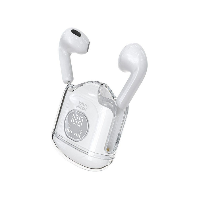 Słuchawki bezprzewodowe douszne Blue Star Transparency Fi22 TWS białe 