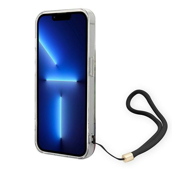 Etui GUESS Apple iPhone 14 Pro Flower Strap Niebieski Hardcase