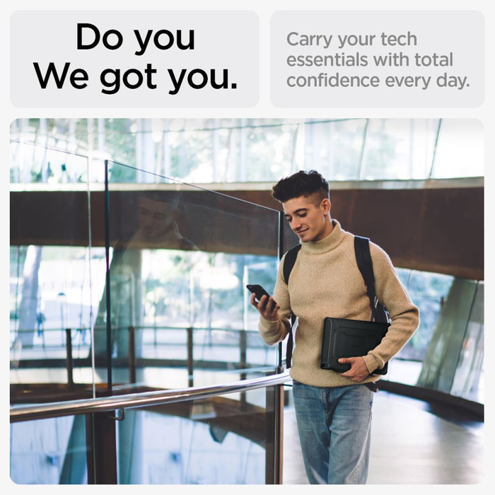 ETUI SPIGEN RUGGED ARMOR ”PRO” IPAD AIR 13 2024 BLACK