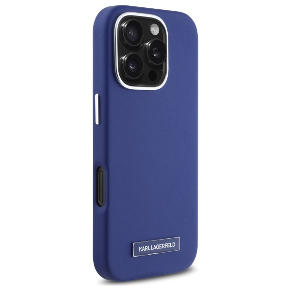 Etui Karl Lagerfeld iPhone 16 Pro Max 6.9" niebieski/blue hardcase FW Metal Plate MagSafe