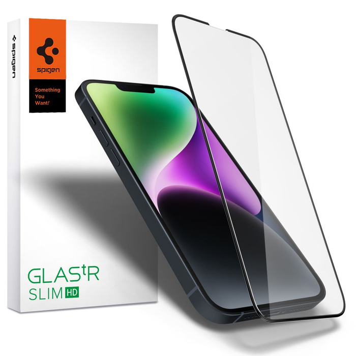 Szkło Hartowane SPIGEN iPhone 16E / 14 / 13 Pro / 13 Glass Fc Full Cover Black
