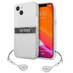 Etui GUESS Apple iPhone 13 Mini 4G Grey Strap Charm Bezbarwny Hardcase