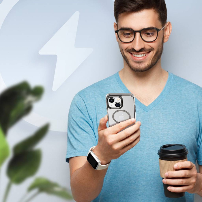 Dux Ducis Clin2 etui iPhone 14 magnetyczny pokrowiec MagSafe szare