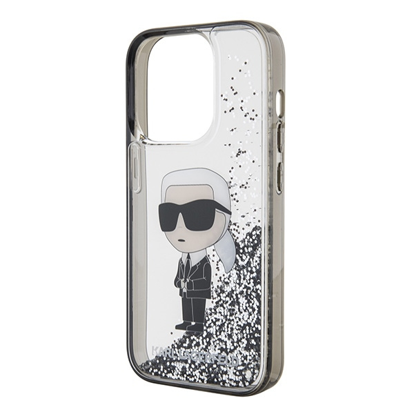 Etui Karl Lagerfeld KLHCP15XLKKNSK iPhone 15 Pro Max 6.7" transparent hardcase Liquid Glitter Ikonik Case