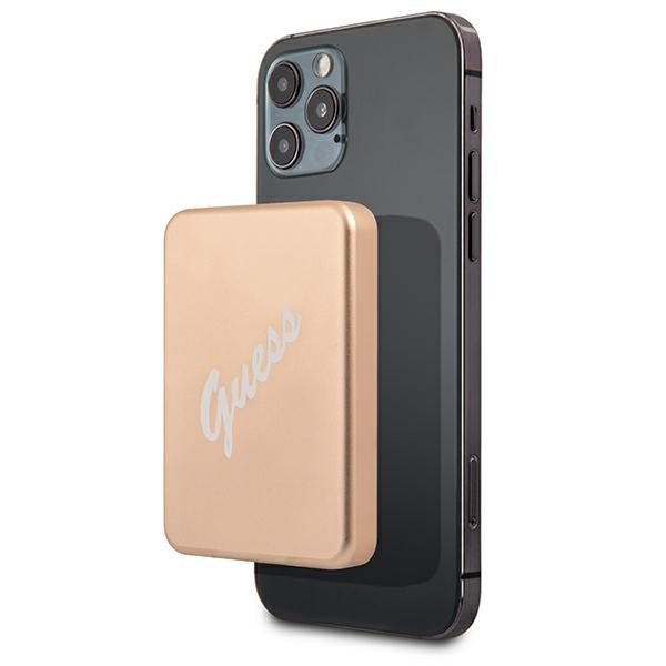 Powerbank Indukcyjny GUESS USB-C 5W 3000mAh MagSafe Złoty