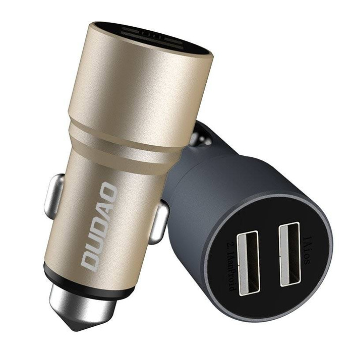 Dudao ładowarka samochodowa 2x USB 3.1A szary (R5 grey)