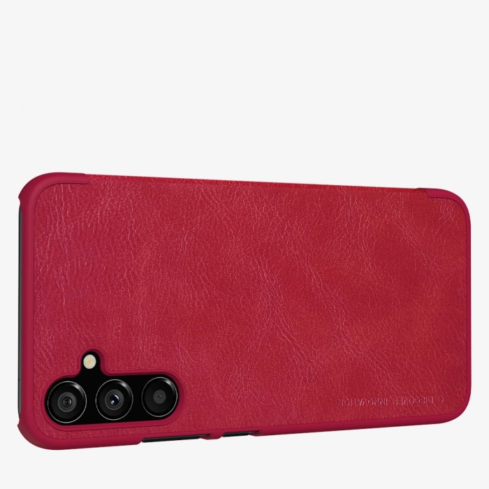 Skórzane etui do Samsung Galaxy A34 5G z klapką portfel Nillkin Qin Leather - brązowe