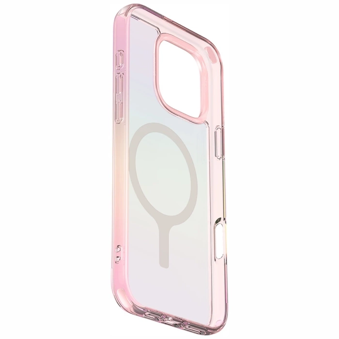 Etui UNIQ Iridescia do iPhone 16 Pro     Magclick Charging pink prism
