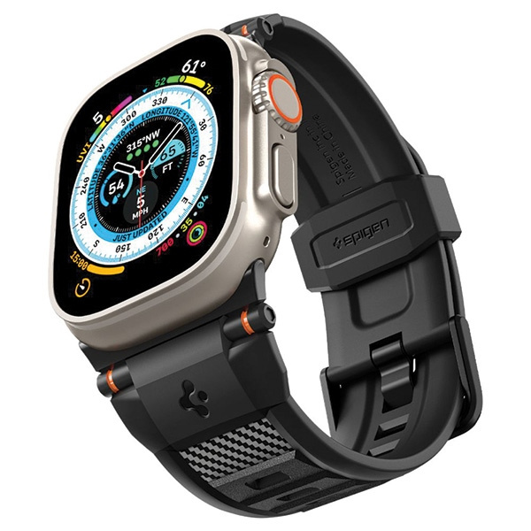 Pasek Spigen Rugged Ultra Band Apple Watch 4 / 5 / 6 / 7 / 8 / 9 / Se / Ultra 1 / 2 (42 / 44 / 45 / 49 Mm) Matte Black