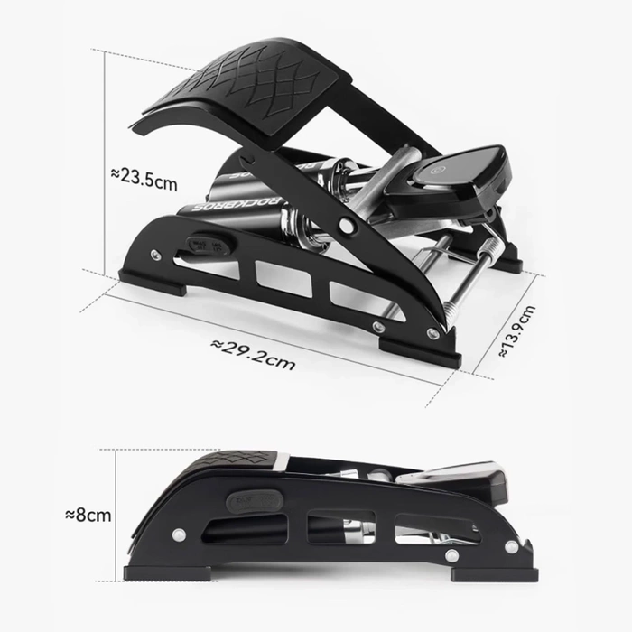 Pompka nożna Rockbros 42430001001 z wyświetlaczem - czarna