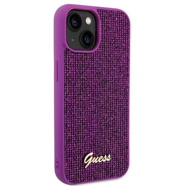 Etui Guess GUHCP15SPMSDGSF iPhone 15 6.1" fuksja/fuschia hardcase Disco Metal Script Case