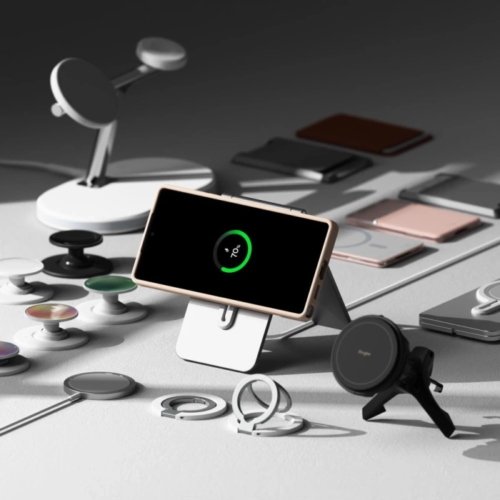 Etui RINGKE SILICONE MAGNETIC MAGSAFE GALAXY S25 ULTRA PINK SAND