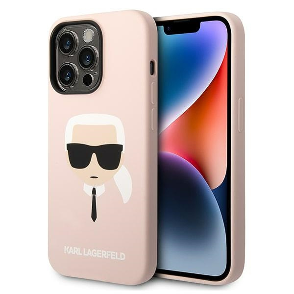 Etui KARL LAGERFELD Apple iPhone 14 Pro Max Silicone Karl`s Head Magsafe Jasnoróżowy Hardcase