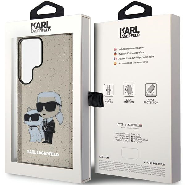 Etui Karl Lagerfeld KLHCS24LHNKCTGK Samsung Galaxy S24 Ultra S928 czarny/black hardcase Glitter Karl&Choupette Case