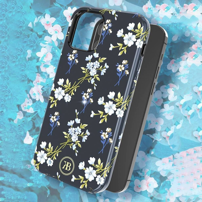 Kingxbar Blossom etui ozdobione oryginalnymi Kryształami Swarovskiego iPhone 12 mini wielokolorowy (Lily)