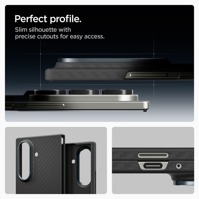 ETUI SPIGEN SAMSUNG GALAXY Z FOLD 7 AIRSKIN ARAMID CZARNE