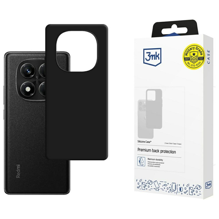 Etui 3MK Silicone Case do Xiaomi Redmi   Note 14 Pro 5G czarny