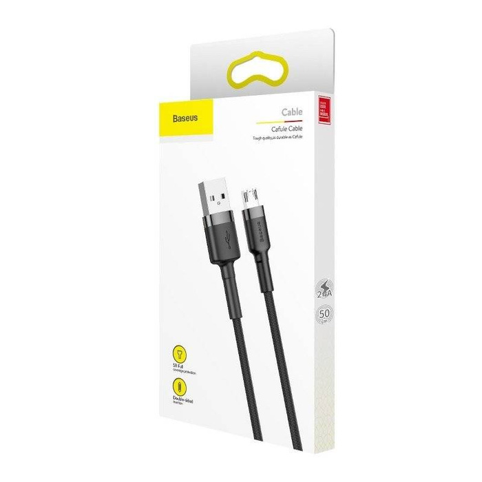Kabel BASEUS Cafule Micro USB 1.5A 2m Czarny