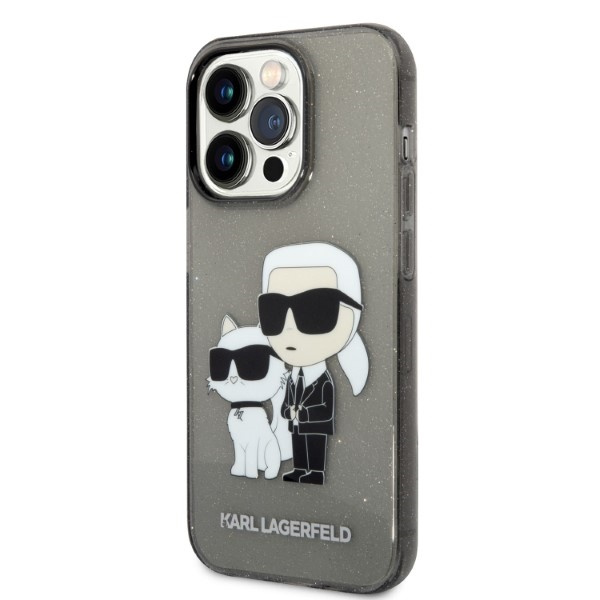 Etui KARL LAGERFELD Apple iPhone 14 Pro IML GLIT NFT Karl&Choupette Czarny Hardcase