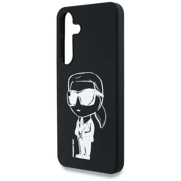 Etui Karl Lagerfeld Silicone Graffiti     Ikonik Printed Logo MagSafe do Samsung Galaxy S25 czarny
