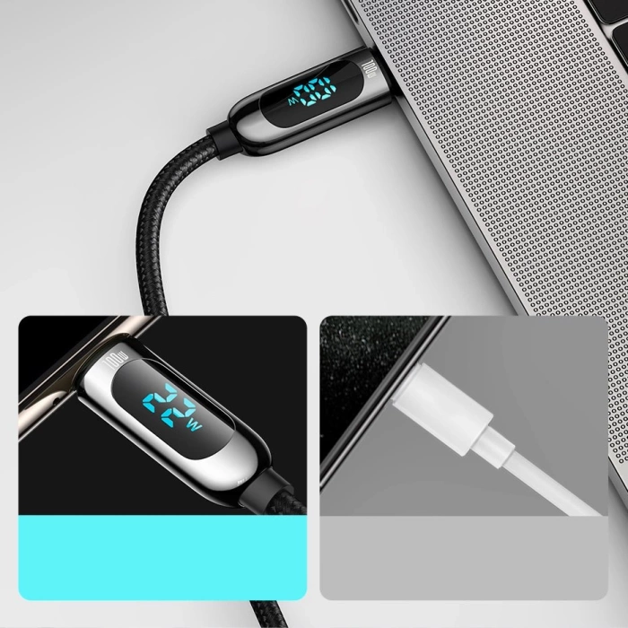 Kabel Baseus CATSK-B06 USB-C - USB-C PD 100W 5A 480Mb/s 1m - zielony