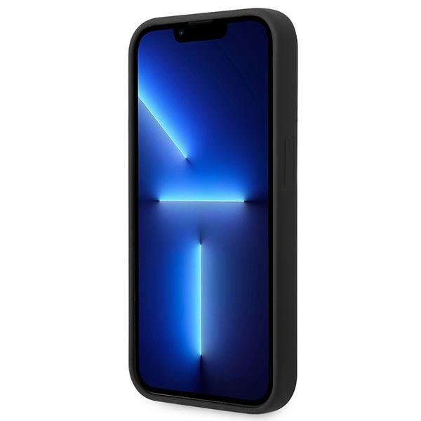 Etui GUESS Apple iPhone 14 Pro Max Silicone Logo Plate MagSafe Czarny Hardcase