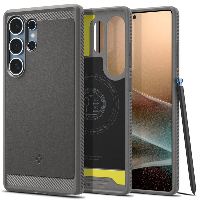 ETUI SPIGEN RUGGED ARMOR MAG MAGSAFE SAMSUNG GALAXY S25 ULTRA MARBLE GREY