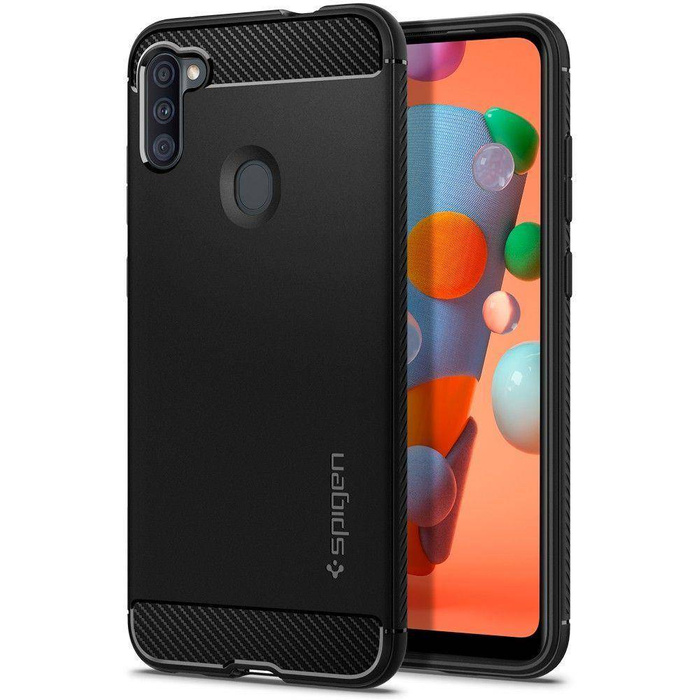 Etui SPIGEN Rugged Armor Galaxy A11 Matte Black Czarne Case