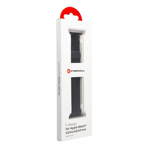 FORCELL F-DESIGN FA03 pasek do APPLE Watch 42 / 44 / 45 / 49 mm czarny