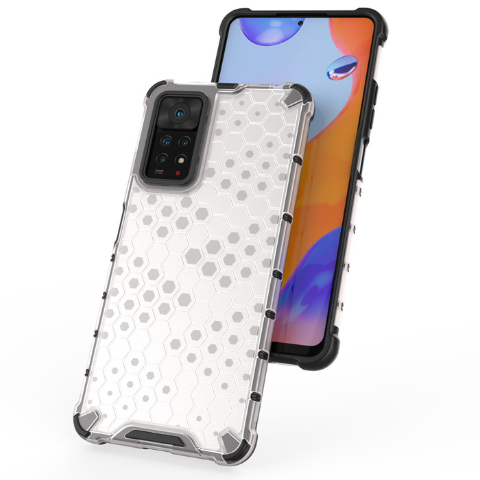 Etui Honeycomb pancerny pokrowiec z żelową ramką Xiaomi Redmi Note 11 Pro+ / 11 Pro czarny