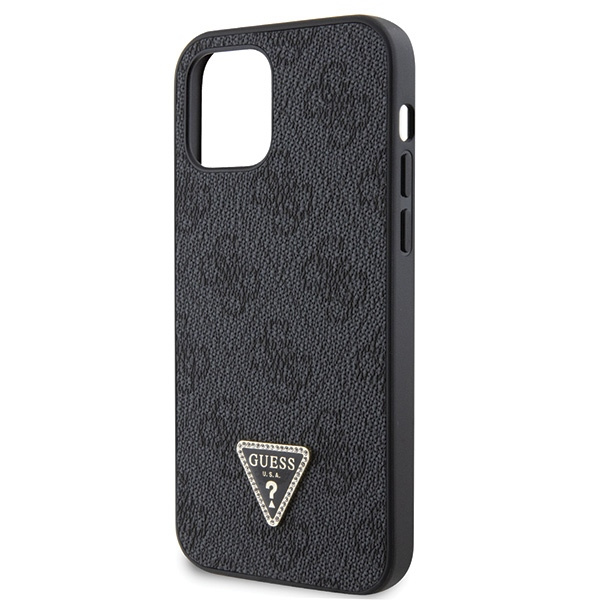 Etui Guess GUHCP12MP4TDSCPK iPhone 12 / 12 Pro 6.1" czarny/black hardcase Crossbody 4G Metal Logo Case