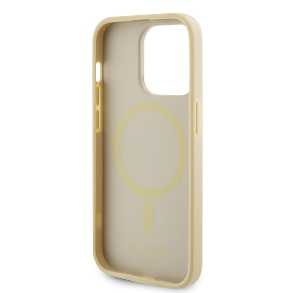 Etui Guess GUHMP15XPSAHMCB iPhone 15 Pro Max 6.7" złoty/gold hardcase Saffiano MagSafe Case