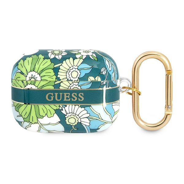 Etui GUESS Apple AirPods Pro Cover Flower Strap Collection Zielony Case