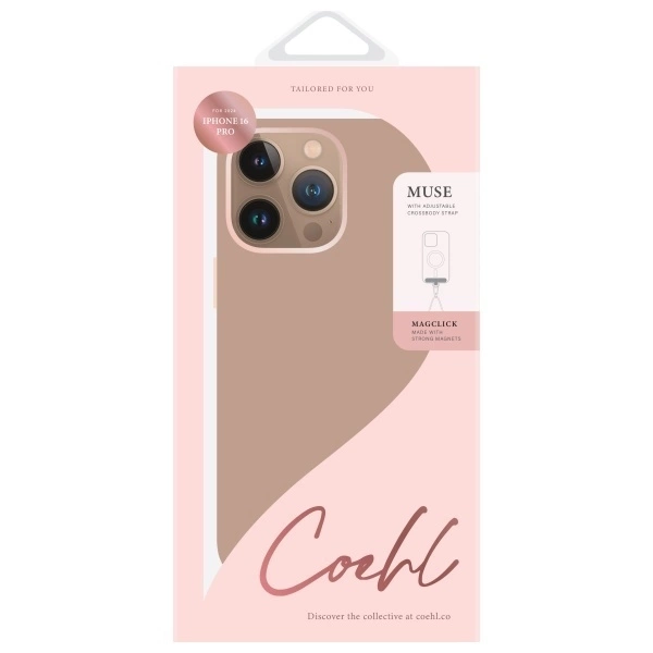 Etui UNIQ Coehl Muse iPhone 16 Pro 6.3"   Magnetic Charging dusty nude