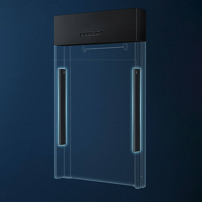 Ugreen kieszeń na dysk HDD SSD obudowa dysku SATA 2,5'' USB 3.2 Gen 1 (5 Gbps) micro USB SuperSpeed + kabel 0,5 m czarny (CM237 60353)