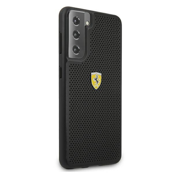 Etui FERRARI Samsung Galaxy S21 G991 On Track Perforated FESPEHCS21SBK Czarny Hardcase