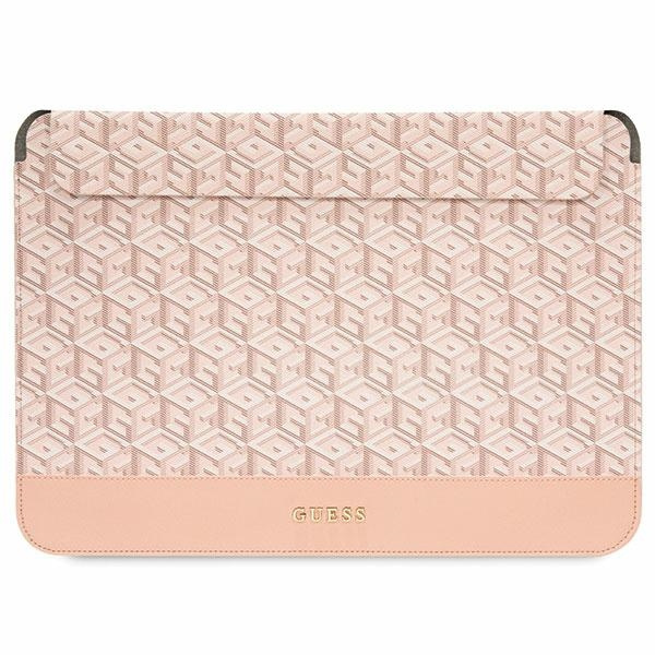 Guess Sleeve GUCS14HGCFSEP 14" różowy/pink GCube Stripes