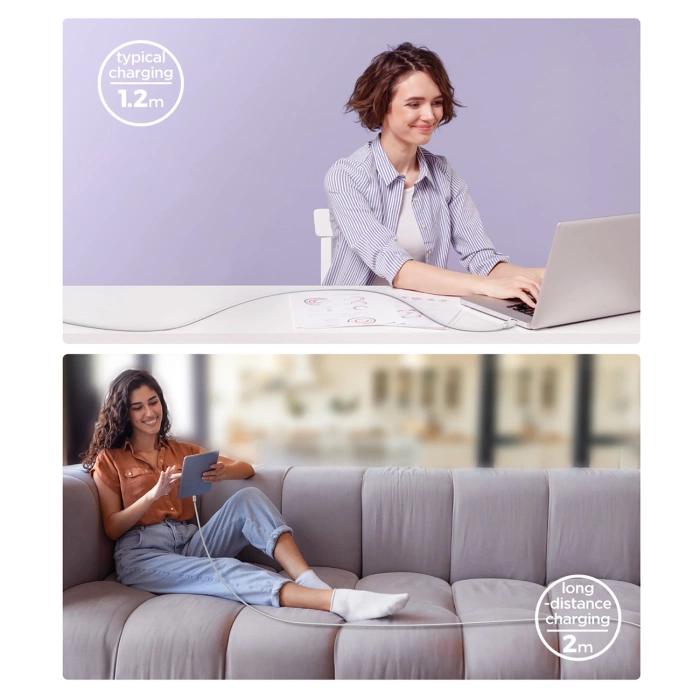 Kabel Joyroom Multi-Color Series A14 USB-A / USB-C 3A 1.2 m - biały