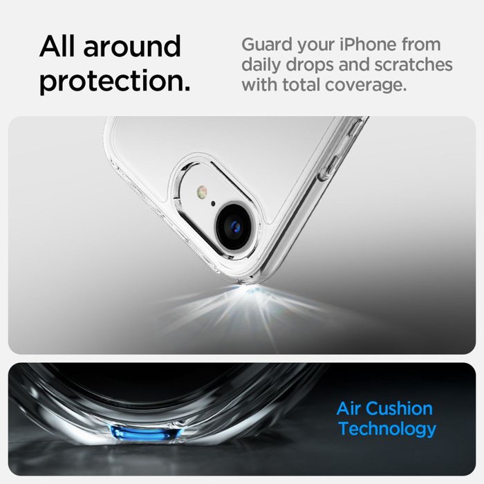 ETUI SPIGEN IPHONE 16E ULTRA HYBRID CRYSTAL CLEAR