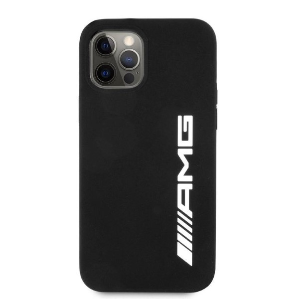 Etui AMG iPhone 12 Pro Max 6,7" czarny/black hardcase Silicone Big Logo