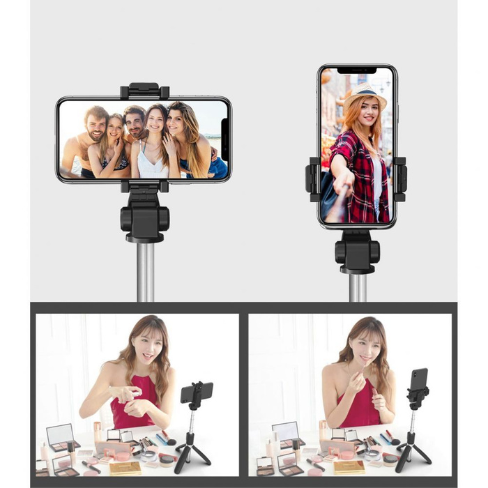 KIJEK SELFIE TECH-PROTECT L02S WIRELESS SELFIE STICK TRIPOD BLACK
