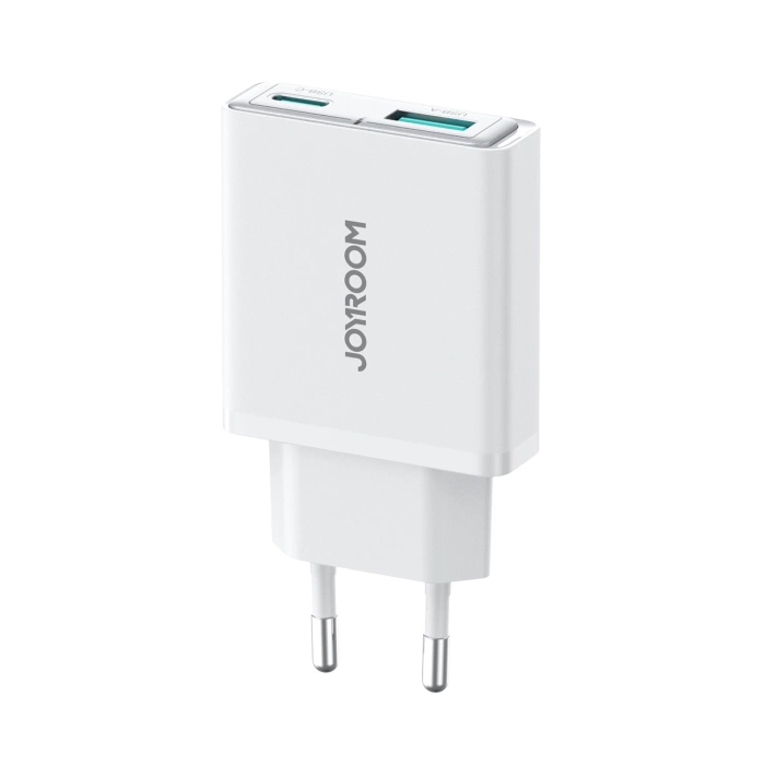 Ładowarka sieciowa Joyroom JR-TCF14 20W USB-A USB-C supercienka - biała