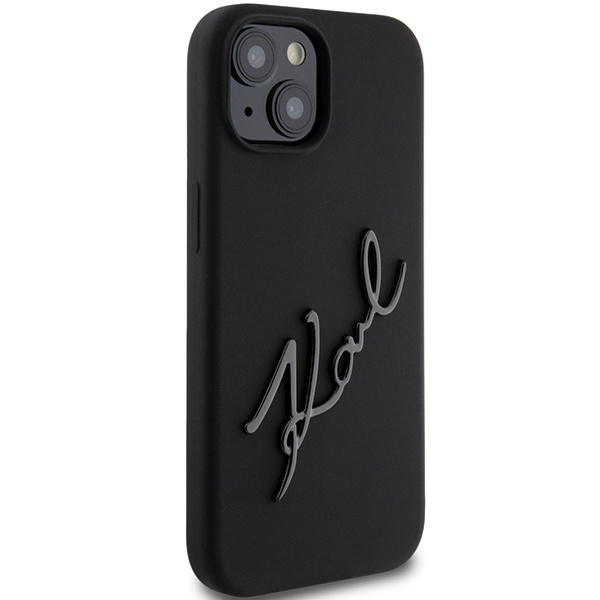 Etui Karl Lagerfeld KLHCP15SSKSBMCK iPhone 15 6.1" czarny/black hardcase Silicone Karl Script Case