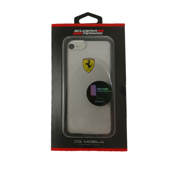 Etui FERRARI Apple iPhone 7 8 Bezbarwny Czarny Case