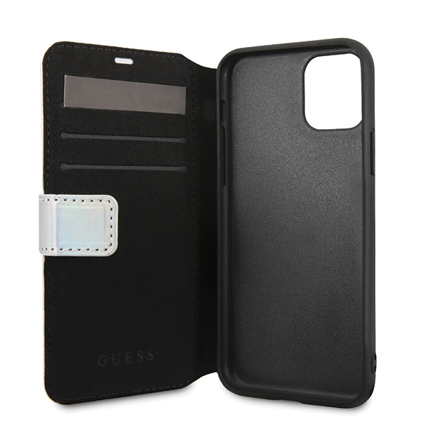Etui GUESS Apple iPhone 11 Pro Max Book Iridescent Srebrny Case