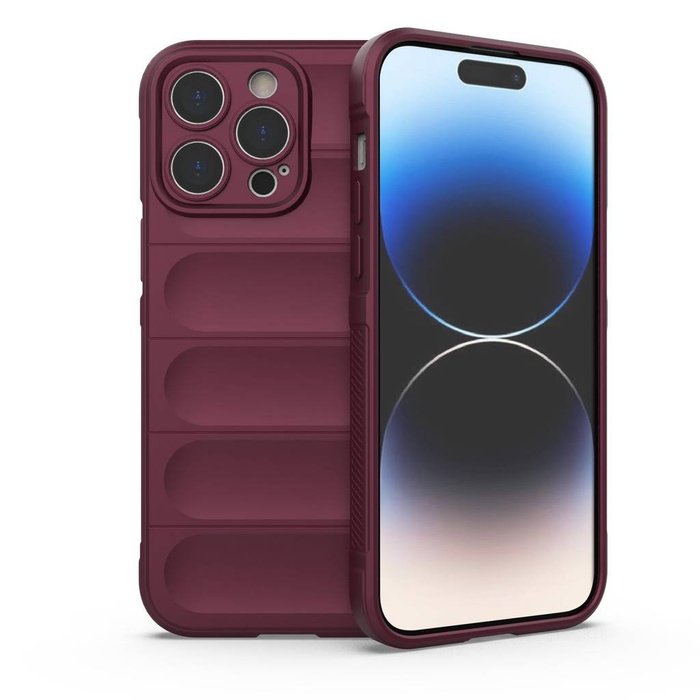 Etui Magic Shield Case Etui Do iPhone 14 Pro Max Elastyczny Pancerny Pokrowiec Burgundowycase