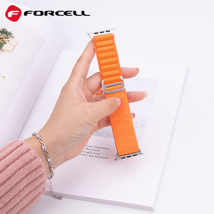 FORCELL F-DESIGN FA13 pasek do APPLE Watch 38 / 40 / 41 mm pomarańczowy