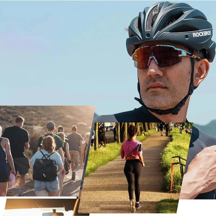 Okulary rowerowe Rockbros fotochromowe z ochroną UV i wkładką korekcyjną - multikolor