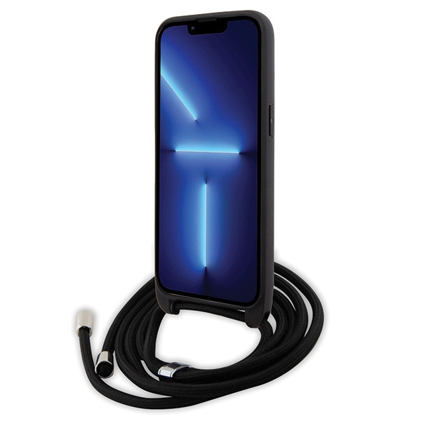 Etui Karl Lagerfeld KLHCP15XSAKCPSK iPhone 15 Pro Max 6.7" hardcase czarny/black Crossbody Saffiano Metal Pin Karl & Choupette Case