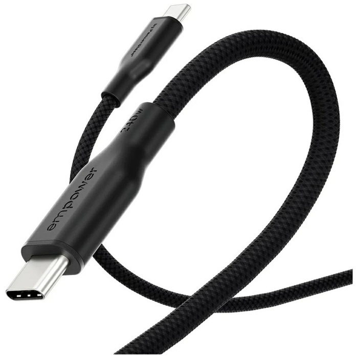 Kabel empower by PanzerGlass Racing 240W USB-C do USB-C 2m czarny